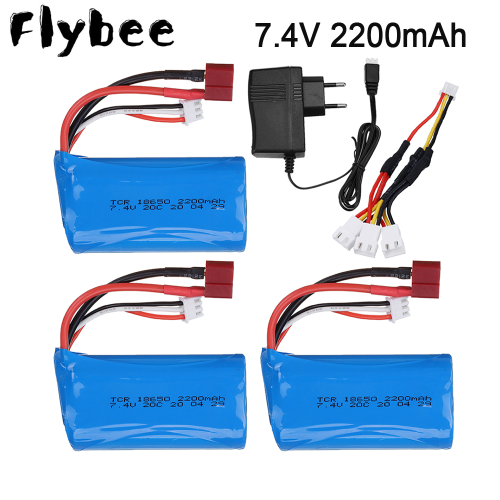 Rc Hobby Vehicles - Baterai 7.4 V 2200mAh 18650 Lipo