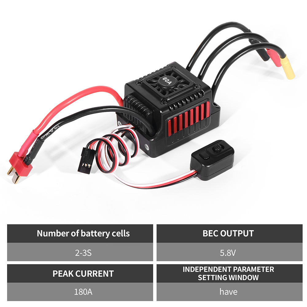 ESC Brushless Sensorless Tahan - Esc Waterproof 60A ulasan dan harga