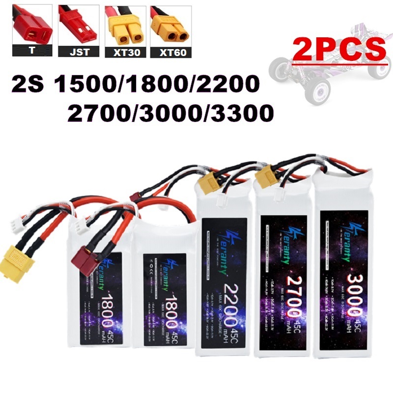 2 buah 7.4V Lipo 2S baterai 15 - Rc Hobby Drone ulasan dan harga