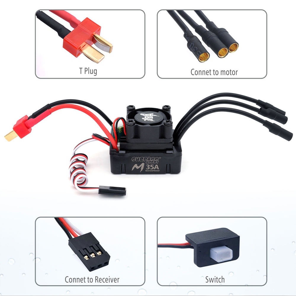 SURPASS HOBBY 60A 45A 35A Peng - Esc Waterproof 60A ulasan dan harga